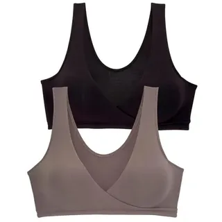 petite fleur by lascana PETITE FLEUR Still-BH Damen taupe+schwarz Gr.40