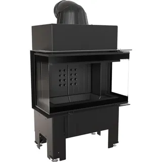 Kamineinsatz NBC 680/280 7 kW Ø 160 schwarz Verkleidung - Schwarz