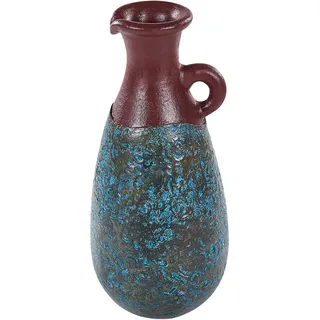 Beliani Dekovase Velia Keramik 40 cm, Blau