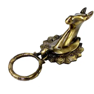 eSplanade - 19,1 cm Pferd Kopf Messing Türklopfer | Wohnkultur | Tür Dekor | Messing Türklopfer - Brass Door Knockers
