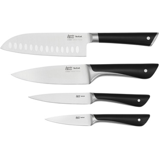 Tefal Messer-Set K267S4 Jamie Oliver (Set, 4-tlg), hohe Leistung, unverwechselbares Design, widerstandsfähig/langlebig schwarz