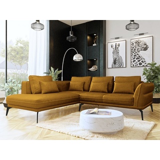 Mirjan24 Ecksofa Zurich, mit Schlaffunktion, Polsterecke Sofa, Couchgarnitur, Loft L-Form braun