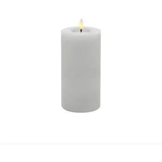 LC Home Winter LED-Stumpenkerze 7,5 x 15 cm schwarz