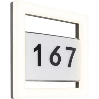 Lutec Außenwandleuchte Aluminium 21,0 cm inkl. LED 13W grau/silber