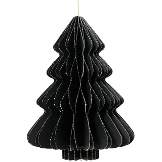 Kaemingk Weihnachtsfigur Weihnachtsbaum Tanne Papier schwarz