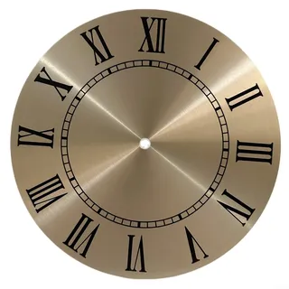 Zoegneer Aluminium-Wanduhr Zifferblatt Ersatz DIY Quarz Wanduhr Zubehör mit klaren römischen Ziffern