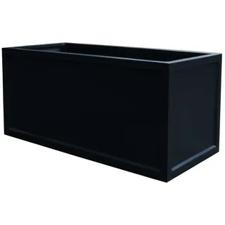 VIVANNO Pflanzkübel Fiberglas MAXI COTTAGE Kasten - Anthrazit Matt (1 St), 100x45x45 cm schwarz