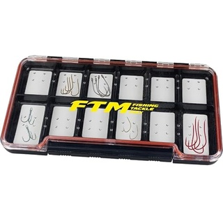 FTM Hookbox 18,8x10,3x1,7cm - Hakenbox für Angelhaken, Angelbox für Forellenhaken, Tacklebox für Haken & Spoons, Zubehörbox