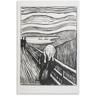 Edvard Munch, Poster "Der Schrei von Edvard Munch", Wandkunst, Poster, Rollen, Leinwand, Gemälde, Bild, Wohnzimmer-Dekoration, Zuhause, 60 x 90 cm