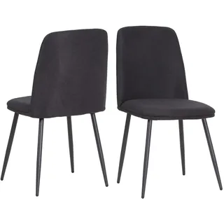 Albatros Esszimmerstuhl Bono Stoff schwarz 2er Set