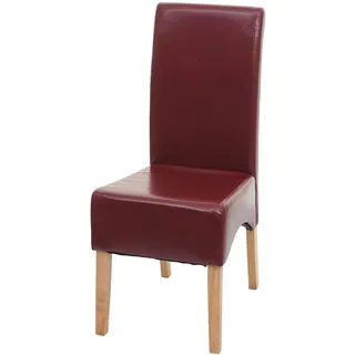 MCW Esszimmerstuhl Crotone Leder rot