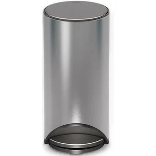 Joseph Joseph Mülleimer Arc 30-Liter-Slimline-Treteimer, inkl. Integriertem Halter für Müllbeutel schwarz|silberfarben