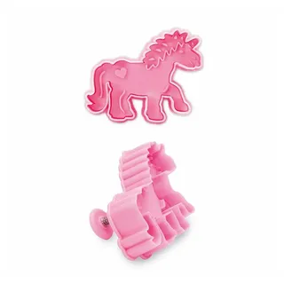 Städter Einhorn Ausstechform, Plastik, rosa