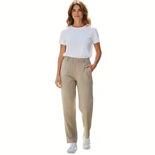 Stehmann Dehnbund-Hose Stehmann, Fenja5 Nadelstreifen Schlupfhose weich beige 38