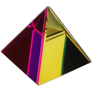 OwnMy Crystal Prism Pyramid, Glas-Briefbeschwerer Zur Dekoration und Inspiration mit Geschenkbox, 60 Mm (50MM)