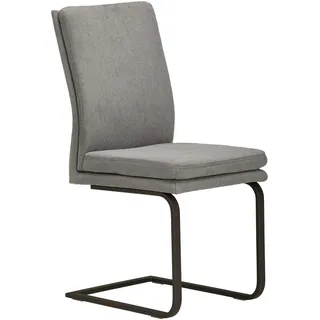 Novel Schwingstuhl, Grau, Metall, Textil, Flachrohr, C-Form, 47x100x64 cm, Stoffauswahl, Esszimmer, Stühle, Esszimmerstühle, Schwingstühle