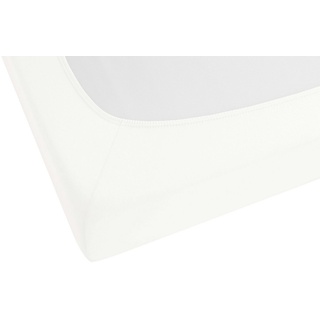 Spannbettlaken »biberna Frottee-Stretch-Spannbetttuch 0012344«, Biberna weiß 90-100 cm x 200 cm