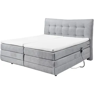 ED Lifestyle Malibu 1 mit Motor Boxspringbett Holzwerkstoff/Tonnentaschenfederkern H2 180x200 cm - Braun