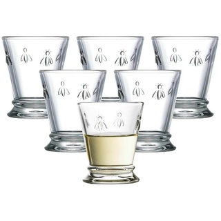 La Rochere Glas Biene Abeille Wassergläser 260 ml 6er Set, Glas weiß