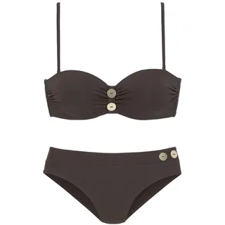 VIVANCE Bügel-Bandeau-Bikini Damen Dunkelbraun 38 Cup C