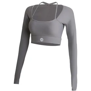 YEAZ CLUB LEVEL Long Top grau/weiß L