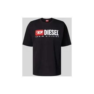 T-Shirt mit Label-Detail, Black, S