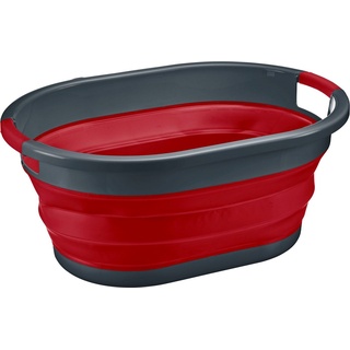 WESTMARK Wäschekorb, faltbar, 24 Liter rot|schwarz