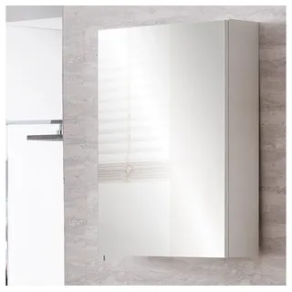 Lomadox Spiegelschrank Corato Badezimmer Schrank Badschrank grifflos weiß 50x70,7x15,85 cm weiß