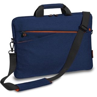Pedea - Laptoptasche *Fashion* Notebook-Tasche bis 17,3 Zoll - Laptop Umhängetasche mit Schultergurt - Laptophülle blau - Notebooktasche für Damen & Herren