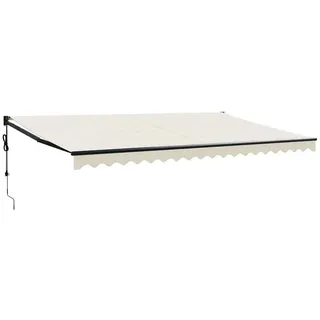 vidaXL Elektrische Markise mit Kurbel Creme 5x3 m