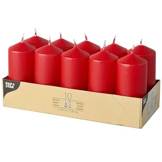 Starpak Stumpenkerzen Ø 40 mm, 90 mm rot 40 Stück