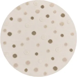 Paco Home Kinderteppich, Creme, Textil, Rund, 160x160 cm, strapazierfähig, für Fußbodenheizung geeignet, Teppiche & Böden, Teppiche, Teppich Kinderzimmer