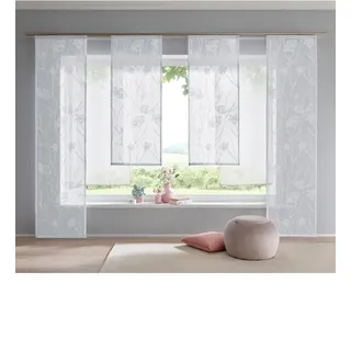 Schiebegardine HEINE HOME Gr. 3, weiß, B:57cm H:225cm, Polyester, Viskose, Gardinen