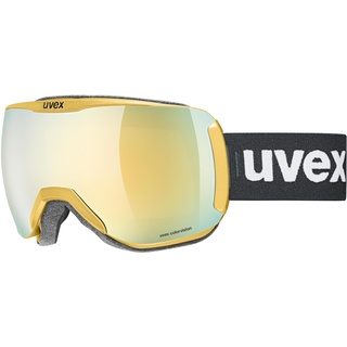 uvex Downhill 2100 CV Chrome Skibrille (Farbe: 6030 chrome gold, mirror gold/colorvision green (S2))