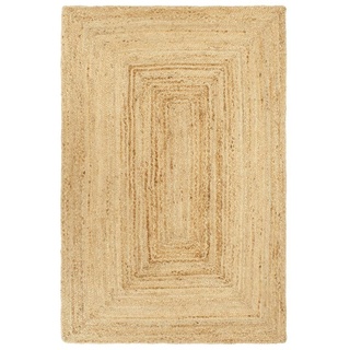 Teppich Handgefertigt Jute 200x300 cm, furnicato, Rechteckig braun