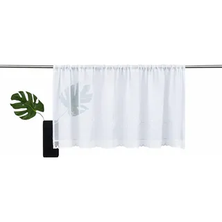 OTTO home Scheibengardine OTTO HOME "Idaho" Gr. 4, weiß, B:120cm H:45cm, Voile, Polyester, Gardinen, Fertiggardine, Mit Spitze, transparent