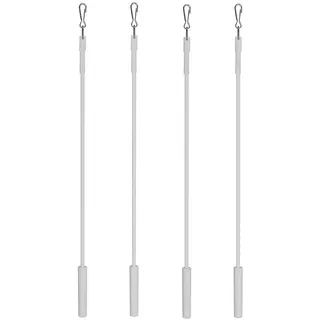 INDEKO Gardinenstange Schleuderstab 1-läufig Ø 0 mm 150 cm Weiß
