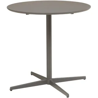 P & B Esstisch Bistrotisch, Grau, Metall, Holzwerkstoff, rund, X-Form, 80x76x80 cm, Esszimmer, Tische, Esstische, Esstische rund