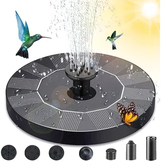 Solar-teichbrunnen Mit 7 Verschiedenen Designs, 1,4 W Monokristalline Solarzelle, Für Gartenteiche, Springbrunnen, Wasserzirkulation Zur Sauerstoffanreicherung