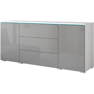 Home Affaire Sideboard 150 x 67,9 x 39,5 cm Weiß / Grau