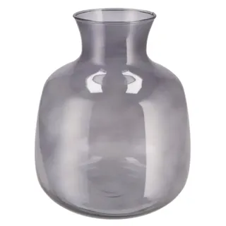 DK Design Blumenvase Mira - Flaschenvase Modell - Rauchglas - 24 x 28 cm - Blumenstrausvasen - Grau