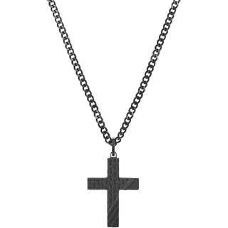 Tom Tailor Kette mit Anhänger Edelstahl schwarz
