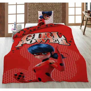 Aymax Bettwäsche Miraculous, 100 % Polyester, wendbarer Bettbezug 140 x 200 cm + Kissenbezug 63 x 63 cm