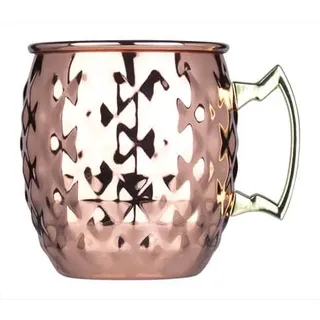 Moscow Mule Becher Pineapple, Edelstahl kupferfarben - 550ml"