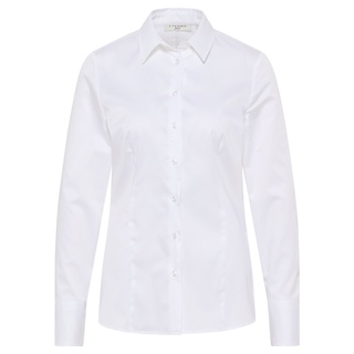Satin Shirt Bluse in weiß unifarben, weiß, 42