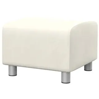 Soferia Hockerbezug Kompatibel Mit KLIPPAN Hocker Hocker-Husse Hockerüberwurf Cover Einfache Reinigung Allergiefrei Wasserabweisend Majestic Velvet Ecru