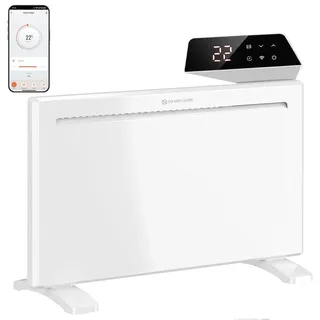 Homcom Smart-Panelheizung 1500 W, freistehend oder zur Wandmontage, Weiß - Weiß