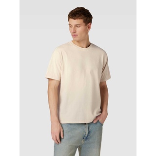 T-Shirt im unifarbenen Design, Beige, M