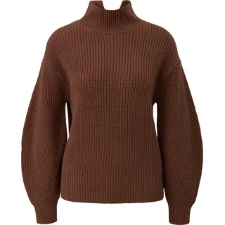 s.Oliver Grobstrickpullover mit Stehkragen Braun 48