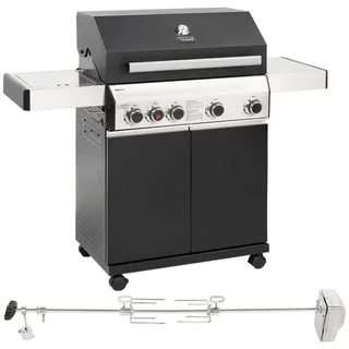 TAINO Gasgrill TAINO BLACK 4+1 Set mit Drehspieß